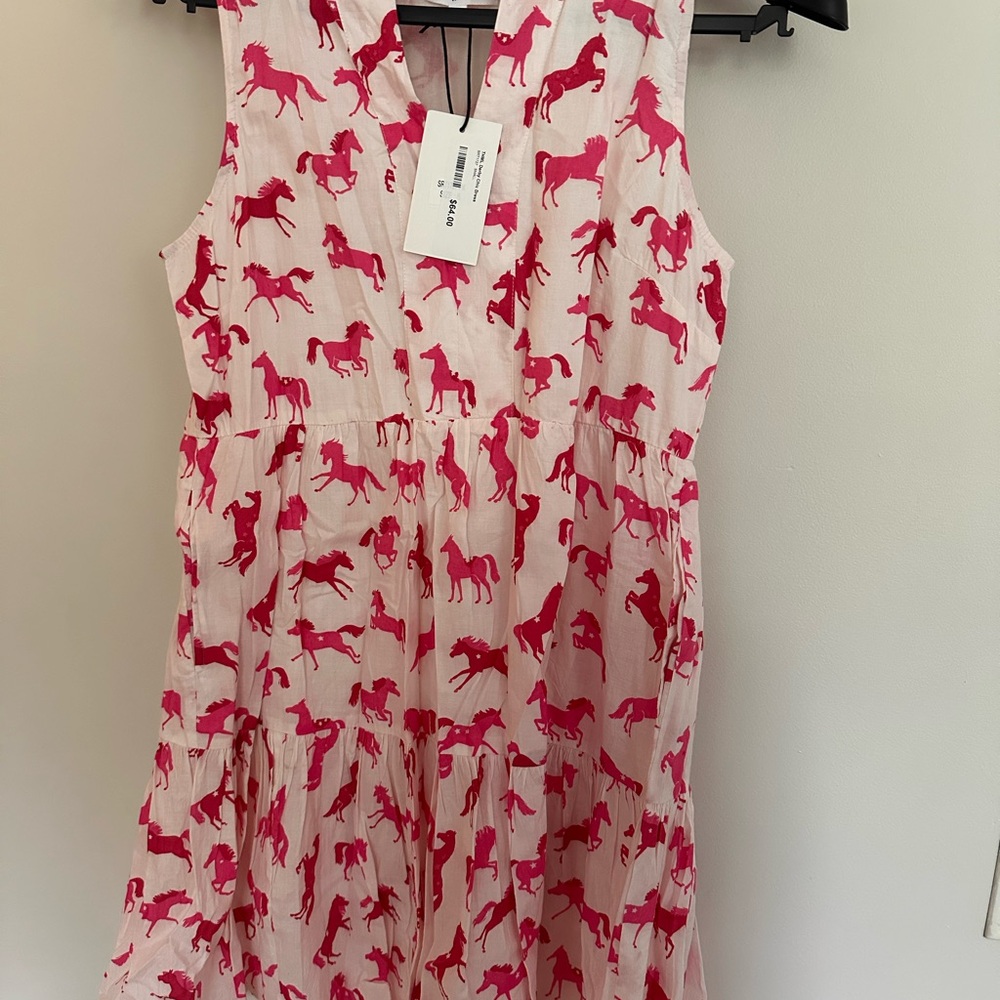 THML Pink and White Horse Print Mini Dress - Picture 9 of 12